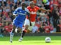 Manchester United's Brazilian midfielder Anderson (R) vies with Chelsea's Brazilian midfielder Ramires (L) during the English Premier League football match on September 18, 2011