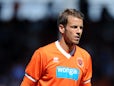 Andrea Orlandi of Blackpool in action during the Pre Season Friendly match between Blackpool and Burnley at Bloomfield Road on August 2, 2014