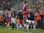 Bayern Munich's German defender Jerome Boateng celebrates his goal during the first leg UEFA Champions League Group E football match Borussia FC Bayern Munchen v Manchester City in Munich, Germany on September 17, 2014