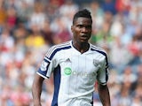 Brown Ideye of West Bromwich Albion in action during the Barclays Premier League match between West Bromwich Albion and Everton at The Hawthorns on September 13, 2014