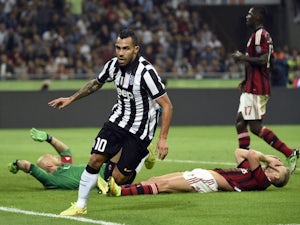 Tevez gives Juventus lead