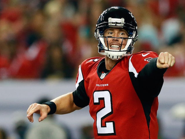 Quarterback Matt Ryan #2 of the Atlanta Falcons calls a play against the Tampa Bay Buccaneers during a game at the Georgia Dome on September 18, 2014