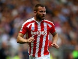 Phillip Bardsley of Stoke in action during the Barclays Premier League match between Hull City and Stoke City at the KC Stadium on August 24, 2014