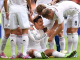 Cristiano Ronaldo of Real Madrid CF celebrates with his teammates after scoring the opening goal during the La Liga match between RC Deportivo La Coruna and Real Madrid CF at Riazor Stadium on September 20, 2014