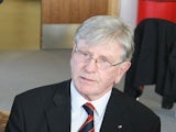 Sandy Busby speaks during a press conference concerning the 50th anniversary of the Munich Air Disaster at Carrington Training Ground on January 9 2008