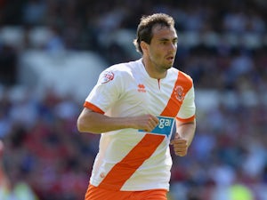 Sergei Zenjov of Blackpool during the Sky Bet Championship match between Nottingham Forest and Blackpool at City Ground on August 9, 2014