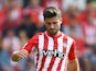 Shane Long of Southampton during the Barclays Premier League match between Southampton and Newcastle United at St Mary's Stadium on September 13, 2014