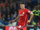 Cardiff player Anthony Pilkington in action during the Sky Bet Championship match between Cardiff City and Middlesbrough at Cardiff City Stadium on September 16, 2014