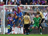 Mile Jedinak of Crystal Palace scores his team's second goal during the Barclays Premier League match between Crystal Palace and Leicester City at Selhurst Park on September 27, 2014