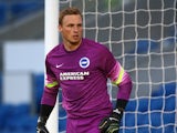 David Stockdale of Brighton during the Pre Season Friendly match between Brighton & Hove Albion and Southampton at The Amex Stadium on July 31, 2014