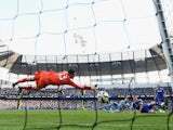 Frank Lampard scores for Manchester City against former club Chelsea in the Premier League on September 21, 2014