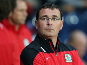 Manager of Blackburn Rovers Gary Bowyer looks on during the Sky Bet Championship match between Blackburn Rovers and Derby County at Ewood Park on September 17, 2014