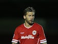 Guido Burgstaller of Cardiff City in action during the Capital One Cup First Round match between Coventry City and Cardiff City at Sixfields Stadium on August 13, 2014