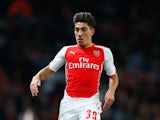 Hector Bellerin of Arsenal in action during the Capital One Cup Third Round match between Arsenal and Southampton at the Emirates Stadium on September 23, 2014