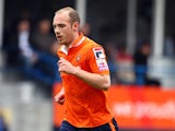 Luton Town's Jake Howells in action during the Skrill Conference Premier match between Luton Town and Braintree Town at Kenilworth Road on April 12, 2014 
