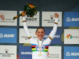 Lisa Brennauer of Germany celebrates winning the Elite Women's Time Trial during day three of the UCI Road World Championships on September 23, 2014