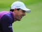 Rory McIlroy of Europe laughs during practice ahead of the 2014 Ryder Cup on the PGA Centenary course at the Gleneagles Hotel on September 24, 2014