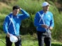 Rory McIlroy of Europe in discussion with Sergio Garcia of Europe on the 3rd hole during the Afternoon Foursomes of the 2014 Ryder Cup on the PGA Centenary course at Gleneagles on September 26, 2014