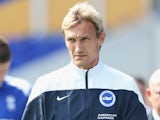 Sami Hyypia the manager of Brighton & Hove Albion during the Sky Bet Championship match between Birmingham City and Brighton & Hove Albion at St Andrews (stadium) on August 16, 2014
