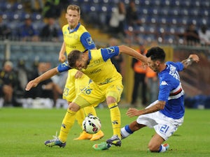 Sampdoria climb table with win