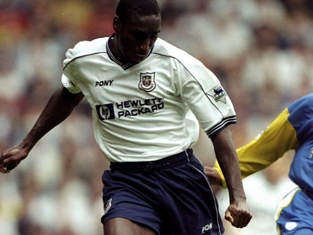Sol Campbell of Tottenham Hotspurs during the FA Carling Premiership match against Leeds at White Hart Lane on September 26, 1998