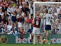 West Bromwich Albion's English defender Craig Dawson scores a goal during the English Premier League football match between West Bromwich Albion and Burnley at the Hawthorns in West Bromwich on September 28, 2014