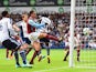 Saido Berahino of West Brom scores his team's second goal during the Barclays Premier League match between West Bromwich Albion and Burnley at The Hawthorns on September 28, 2014