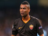 Ashley Cole of AS Roma looks on during the UEFA Champions League Group E match between Manchester City FC and AS Roma on September 30, 2014