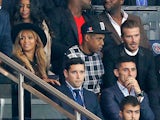 Beyonce, Jay-Z and David Beckham watch the action during the Group F UEFA Champions League match between Paris Saint-Germain v FC Barcelona held at Parc des Princes on September 30, 2014