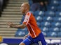 David Cotterill of Birmingham celebrates after scoring a free kick and Birmingham's second goal of the game during the Sky Bet Championship match against Millwall on September 30, 2014