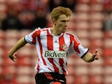 Duncan Watmore of Sunderland in action during the Budwieser FA Cup Third Round match between Sunderland and Carlisle United at The Stadium of Light on January 5, 2014