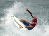 US pro surfer Kelly Slater competes during the ASP world tour Billabong Rio Pro 2013 at Barra de Tijuca beach in Rio de Janeiro, Brazil on May 18 , 2013