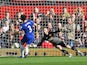 Leighton Baines of Everton takes and has a penalty kick saved by David De Gea of Manchester United during the Barclays Premier League at Old Trafford on October 5, 2014