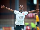 Nathan Byrne of Swindon celebrates after scoring the team's second goal of the game during the Sky Bet League One match between Leyton Orient and Swindon Town at The Matchroom Stadium on October 04, 2014