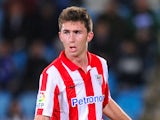 Aymeric Laporte of Athletic Club in action during the start of the La Liga match between Getafe CF and Athletic Club at Coliseum Alfonso Perez stadium on October 28, 2013