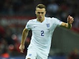 Calum Chambers of England in action during the EURO 2016 Group E Qualifying match between England and San Marino at Wembley Stadium on October 9, 2014