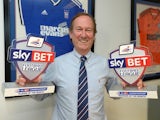 Ipswich Town Managing Director Ian Milne picks up the Manager & Player of the Month awards on behalf of Mick McCarthy and Tyrone Mings on October 9, 2014