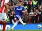 Chelsea's English defender John Terry passes the ball during the English Premier League football match between Chelsea and Arsenal at Stamford Bridge in London on October 5, 2014