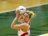 Englands Olivia Murphy in action during the match between the English and Babados on July 15, 2003