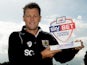 Bristol City manager Steve Cotterill with his Manager of the Month award on October 9, 2014
