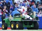 C.J. Spiller #28 of the Buffalo Bills is carted off the field after an injury against the Minnesota Vikings during the first half at Ralph Wilson Stadium on October 19, 2014