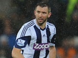 Gareth McAuley of West Bromwich Albion in action during the Barclays Premier League match against Cardiff City on October 13, 2014