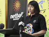 Lisa Alexander speaks during the official launch of the Australian Commonwealth Games Netball Team at Parliament House on May 7, 2014