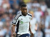 Stephane Sessegnon of West Bromwich Albion in action during the Barclays Premier League match between West Bromwich Albion and Burnley at The Hawthorns on September 28, 2014