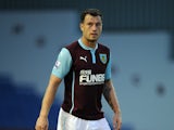 Ashley Barnes of Burnley in action during the pre season friendly match between Burnley and Celta Vigo at Turf Moor on August 05, 2014