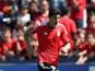 Goncalo Guedes of SL Benfica runs with the ball during the UEFA Youth League Semi Final match between Real Madrid and Benfica Lisbon at Colovray Stadion on April 11, 2014