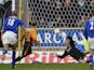 Ian Walker the Leicester goalkeeper fails to keep out a penalty by Colin Cameron of Wolves during the FA Barclaycard Premiership match on October 25, 2003