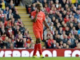 Liverpool's Italian forward Mario Balotelli is pictured during the English Premier League football match between Liverpool and Hull City at the Anfield stadium in Liverpool, northwest England, on October 25, 2014