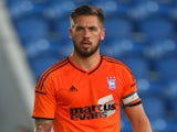 Luke Chambers of Ipswich during the Pre Season Friendly match between Colchester United and Ipswich Town at The Weston Homes Community Stadium on July 23, 2014