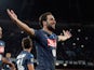 Gonzalo Higuain of Napoli celebrates after scoring his third goal during the Serie A match between SSC Napoli and Hellas Verona FC at Stadio San Paolo on October 26, 2014